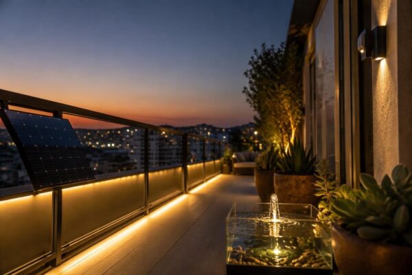 Guía práctica para iluminar terrazas con LED, solar y sensores