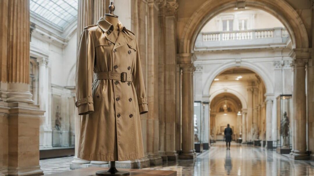 Exposition gratuite du trench Burberry au Victoria and Albert Museum