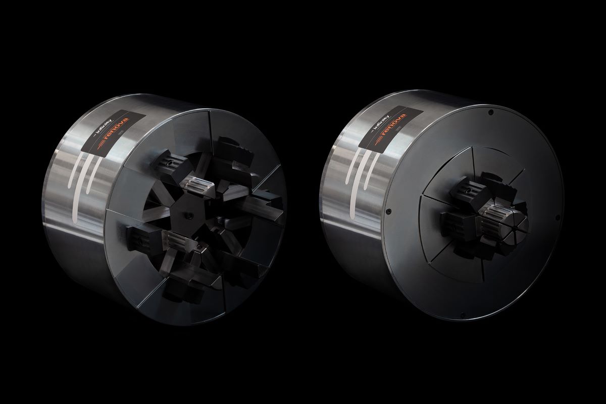Soluzione universale per anime bobine da 3” a 12” di Renova: Infinity testata pneumatica per porta bobine a espansione continua