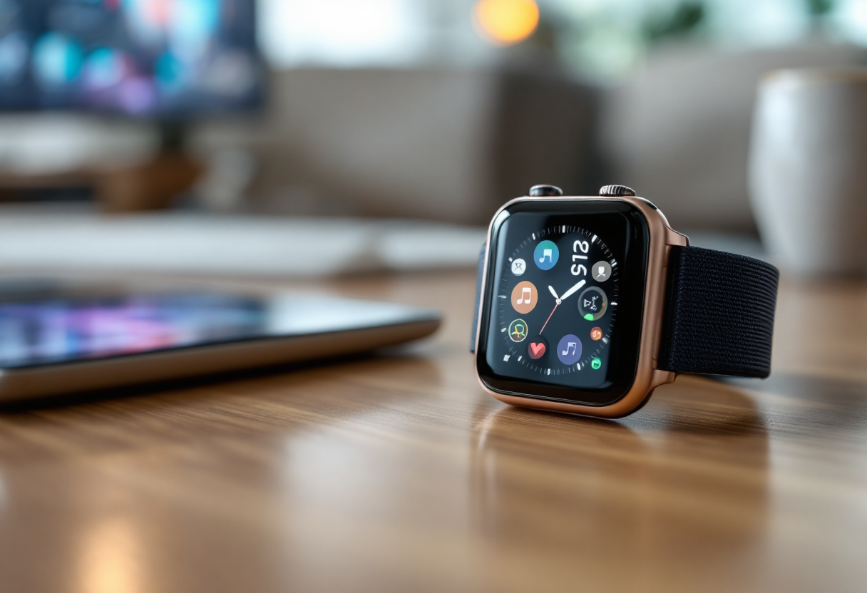 Smartwatch con Wear OS 5.1 in uso
