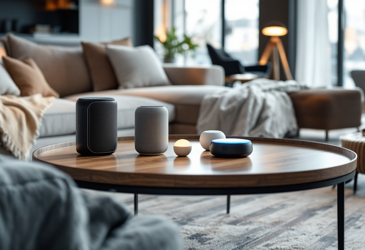 Immagine che illustra la gestione condivisa dei dispositivi smart con Google Home
