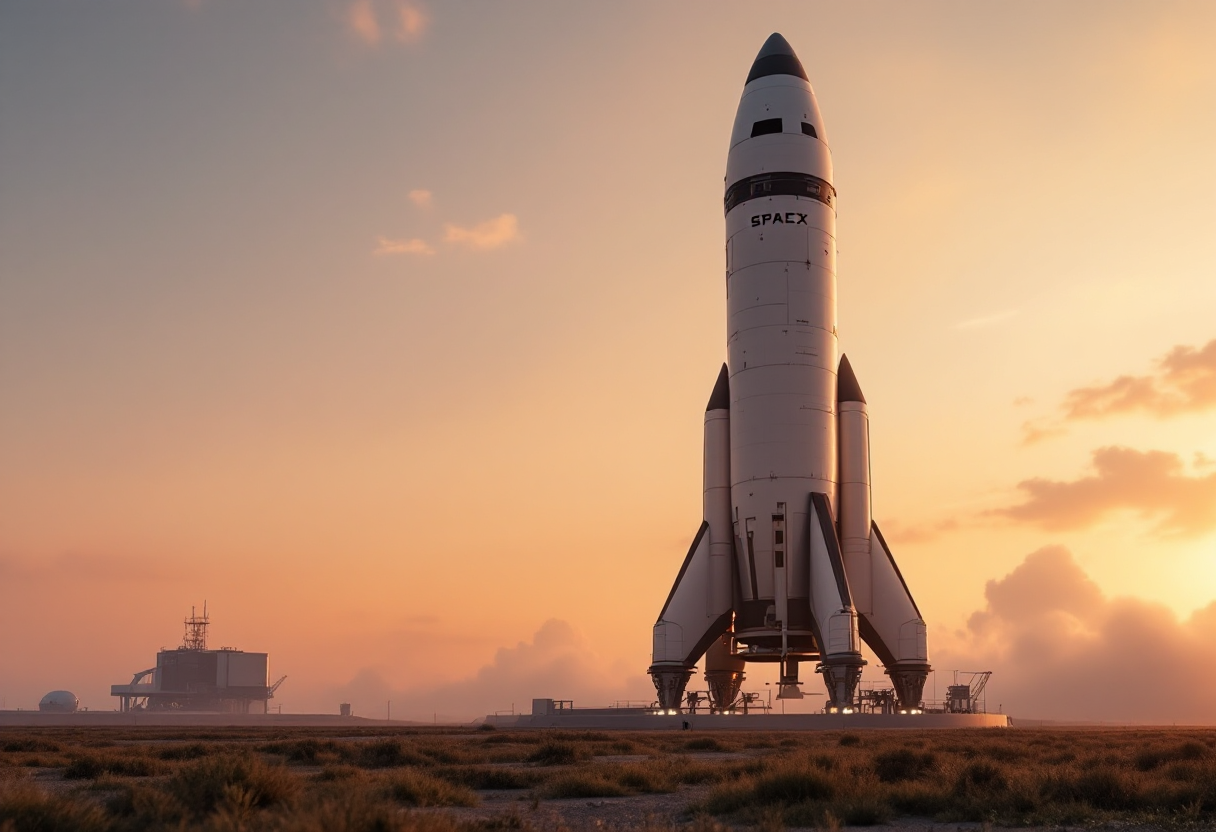 SpaceX Starship durante il settimo test di volo