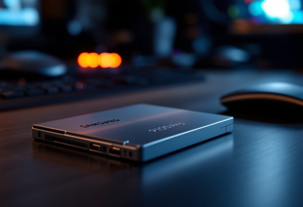 Immagine dei nuovi SSD Samsung 9100 PRO con design moderno