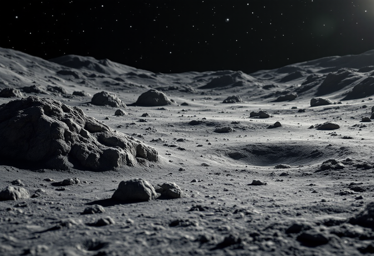 Lander Blue Ghost di Firefly Aerospace sulla superficie lunare