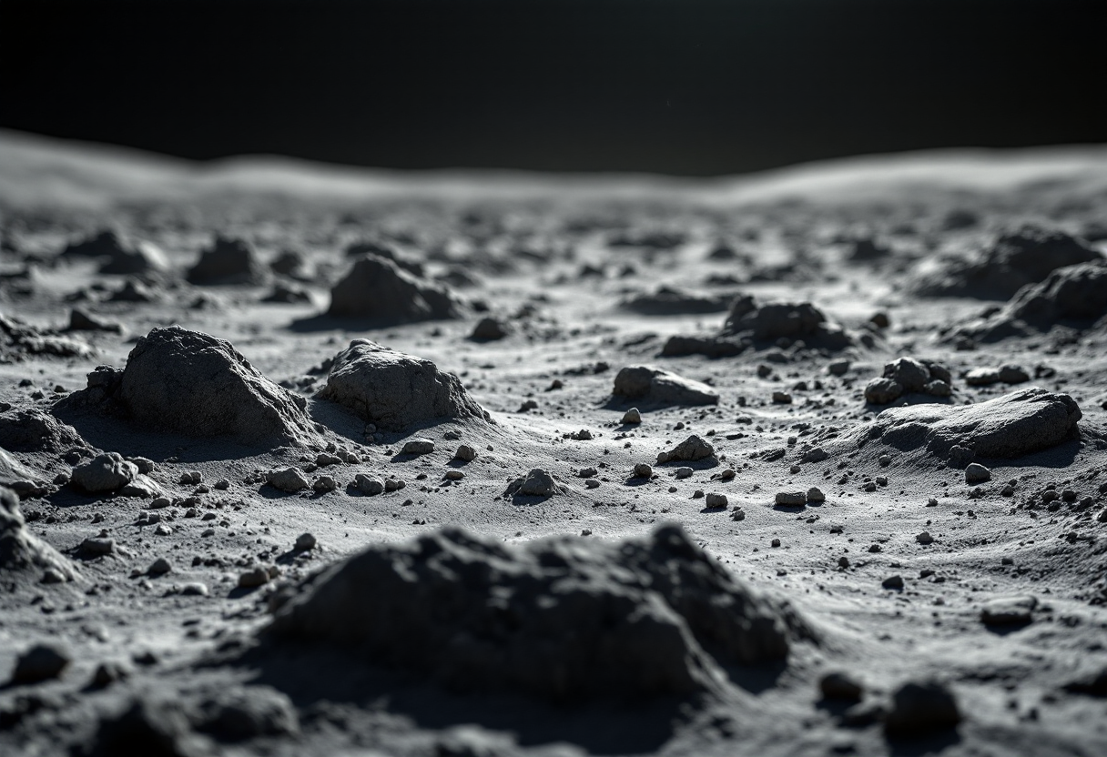 Immagine della missione lunare IM-2 con astronauti