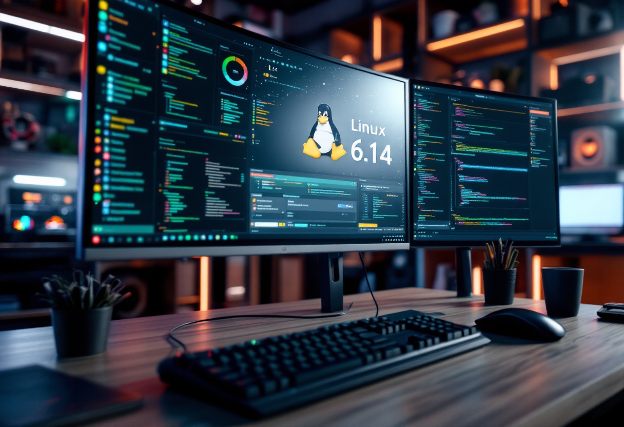 Screenshot delle nuove funzionalità di Linux 6.14