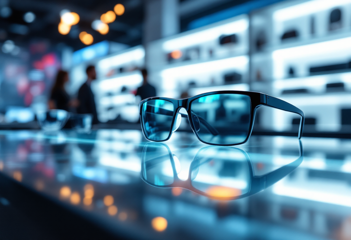 Occhiali smart Google con tecnologia avanzata