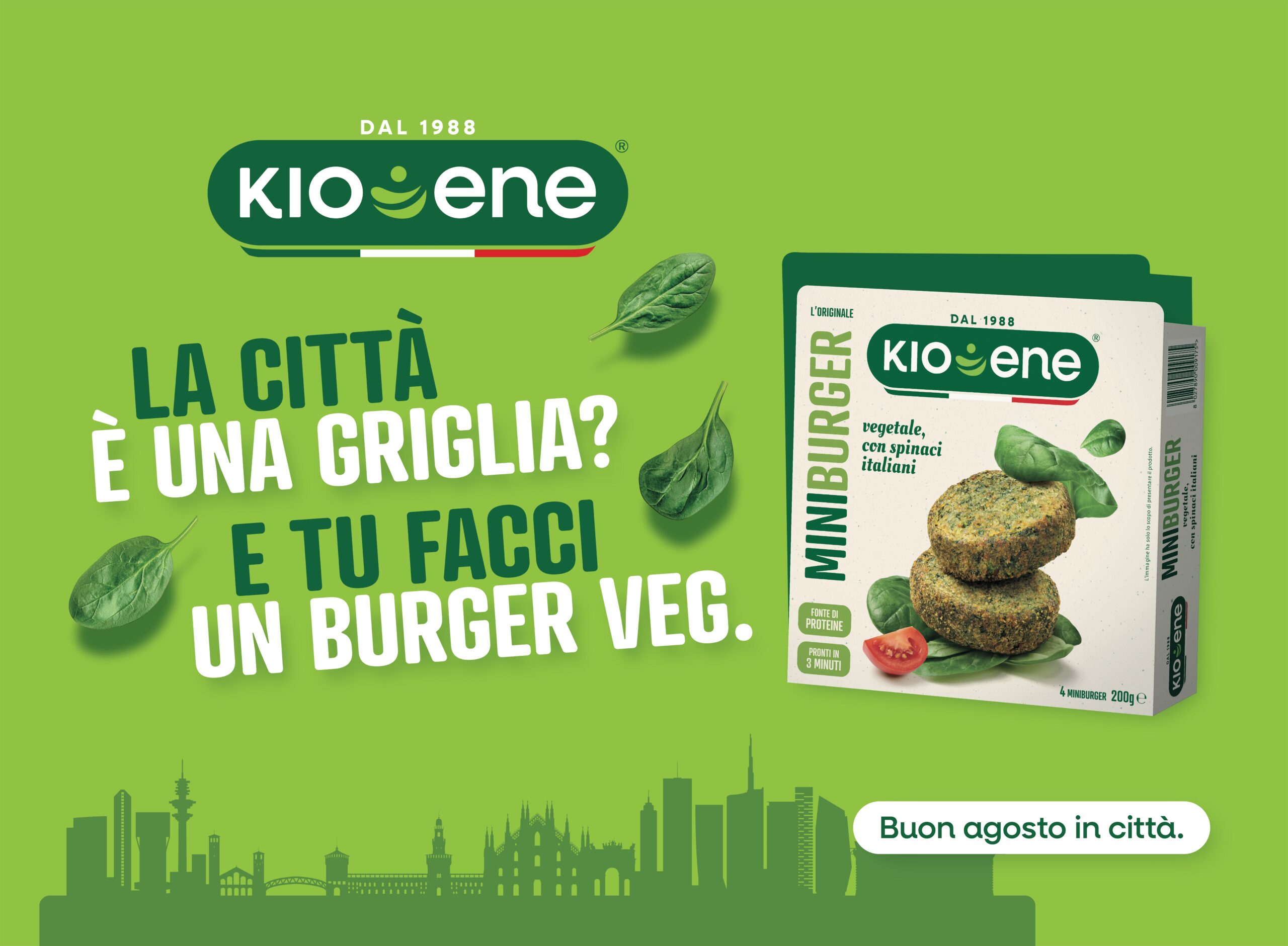 Kioene con Al.Ta Agency augura “Buon Agosto In Città” in OOH e lancia il Barbekiò, il barbecue estivo in chiave vegetale