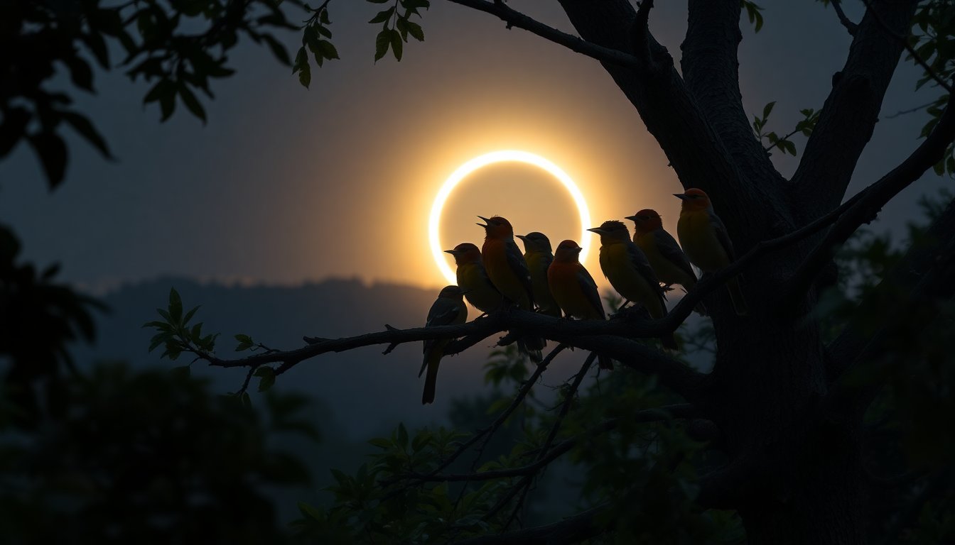 Comportamento degli Uccelli Durante l’Eclissi Totale di Sole: Cosa Aspettarsi e Perché è Importante
