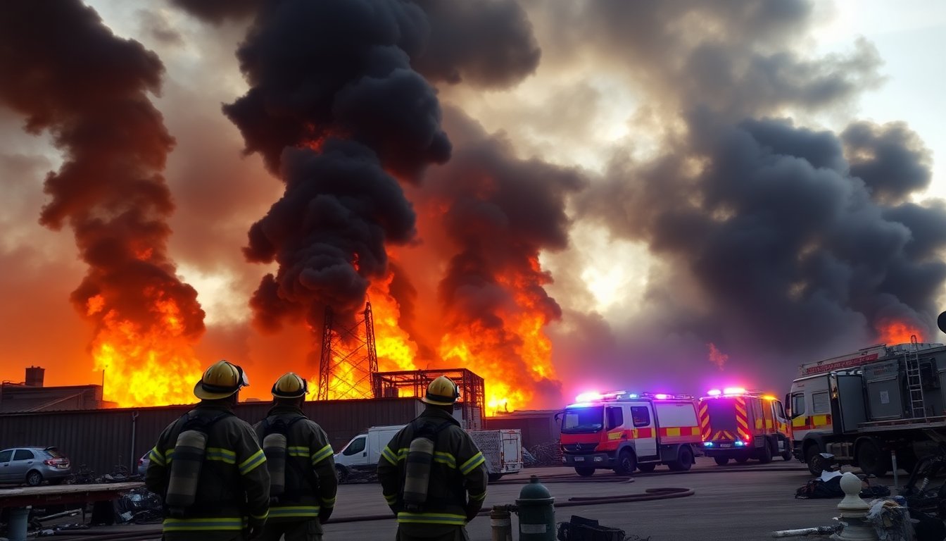 Incendio colpisce un’azienda a Milano causando ingenti danni