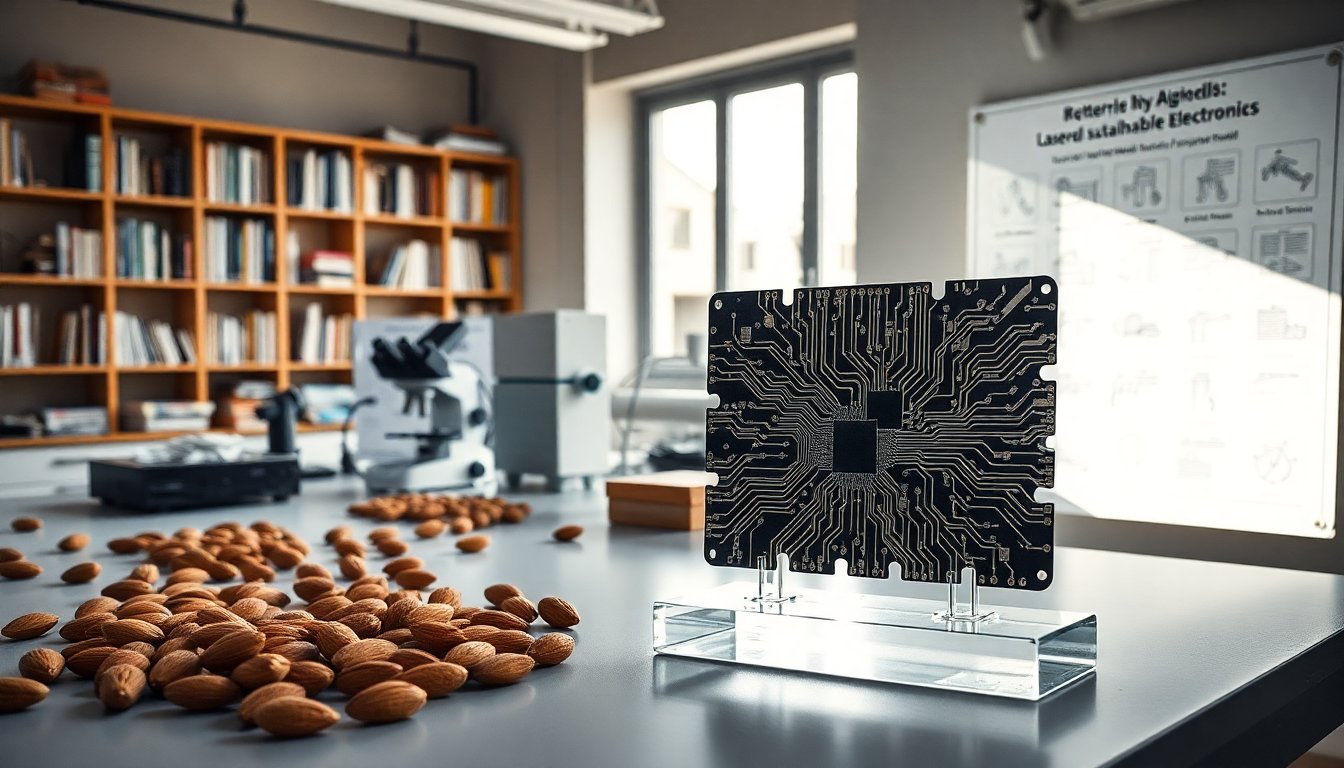 Progetto Innovativo: Trasformare Gusci di Mandorla in Circuiti Elettronici Sostenibili