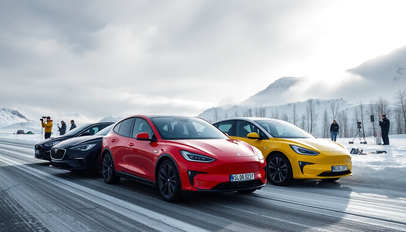 Test di autonomia delle auto elettriche in Norvegia: risultati in condizioni estreme