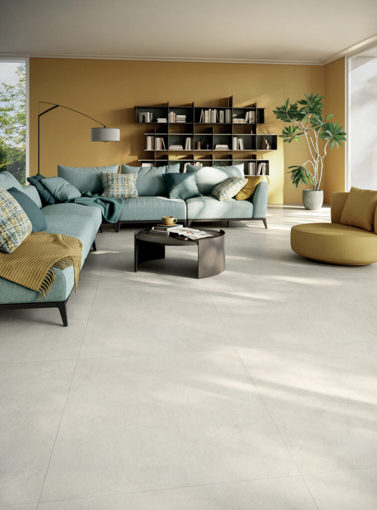 Panaria Ceramica collezione La Matière pavimento contemporaneo in gres effetto cemento opaco