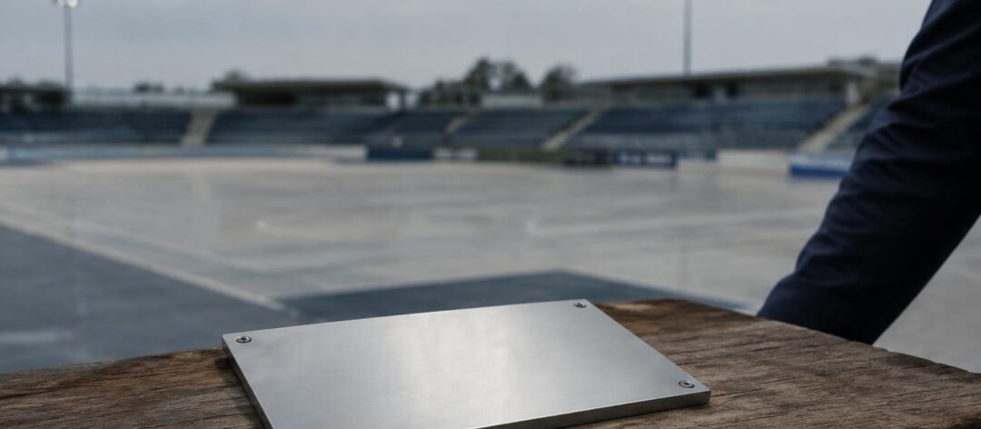 Emanuele Rao riceve una targa dall'AGD Pisa alla Cetilar Arena