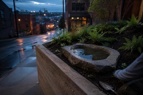 Resilienza idrica urbana: SUDS, rain garden e serbatoi