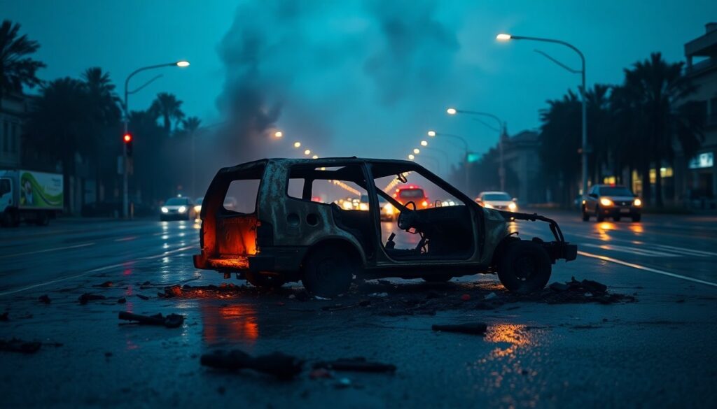 Incendio di un’auto in viale Lombardore a San Benigno Canavese