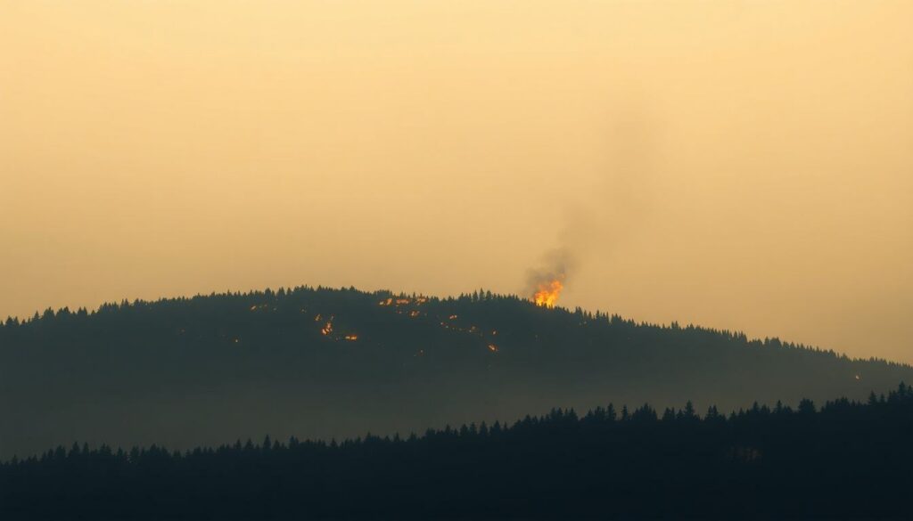 Incendio boschivo rilevato a 41 km da Torino
