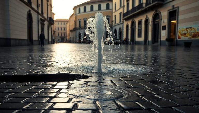 Emergenza idrica a Chivasso: la rottura che ha trasformato la piazza in un fiume