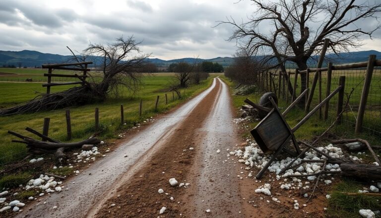 Maltempo sull’Alessandrino: grandine fino a 5 cm e alberi abbattuti nel Casalese