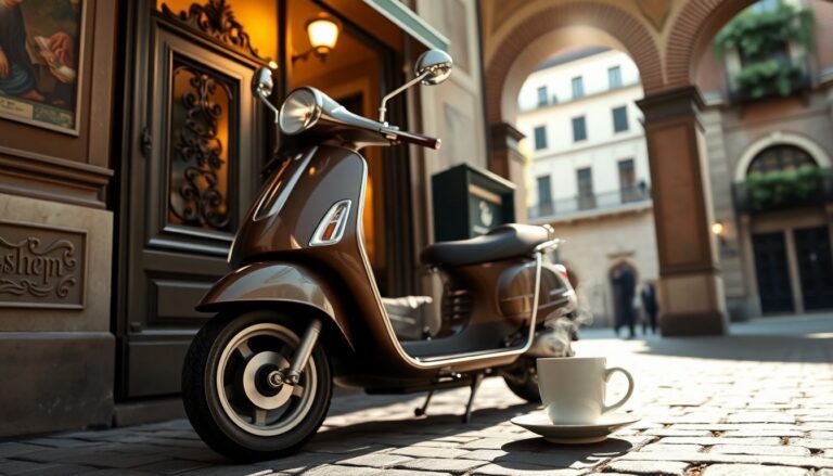 Itinerario in Vespa a Torino tra musei, cortili e caffè storici