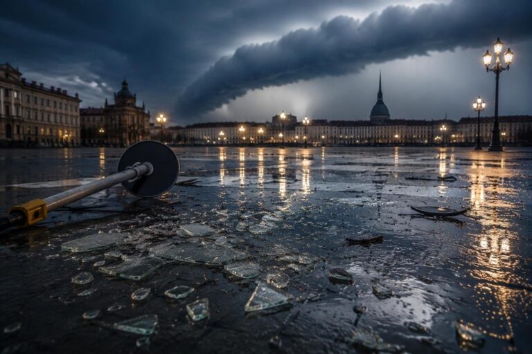 Nubifragio a Torino: pioggia, grandine e vento devastano la città