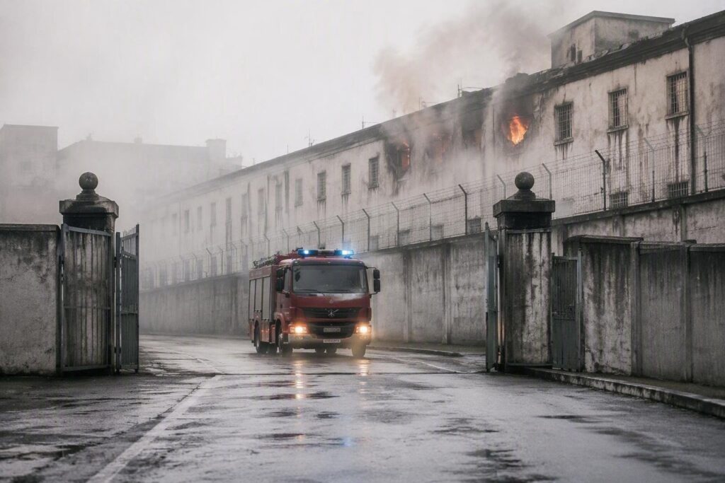 Emergenza carcere Ivrea: fiamme e fumo mettono a rischio detenuti e polizia penitenziaria