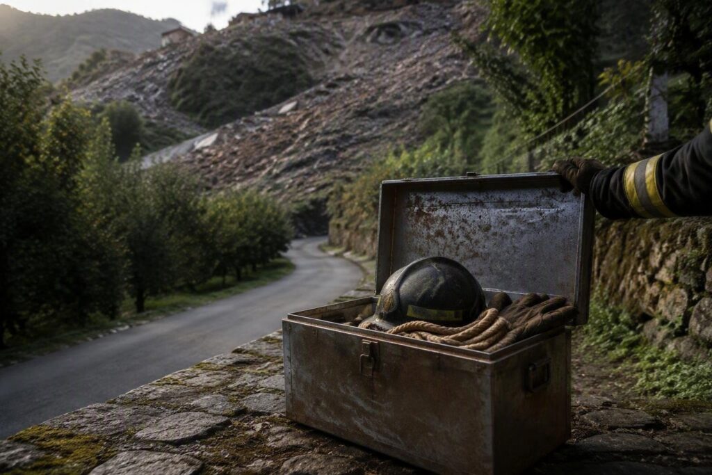 Intervento dei Vigili del Fuoco in Valle Argentera per frana