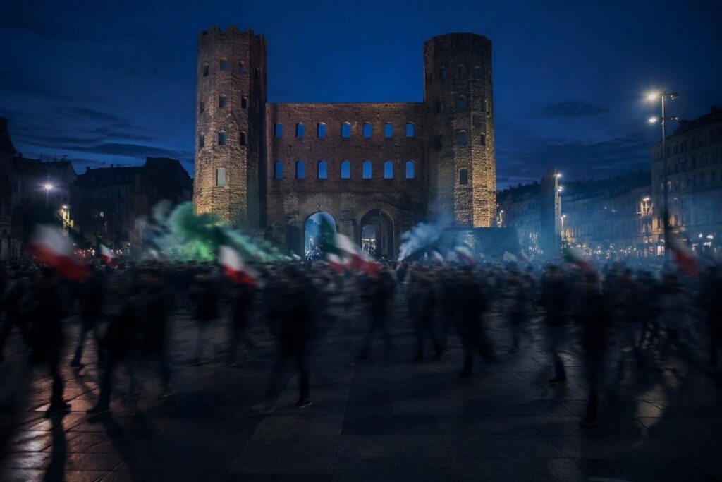 Torino: manifestazione del Comitato Remigrazione e Riconquista alla Porta Palatina