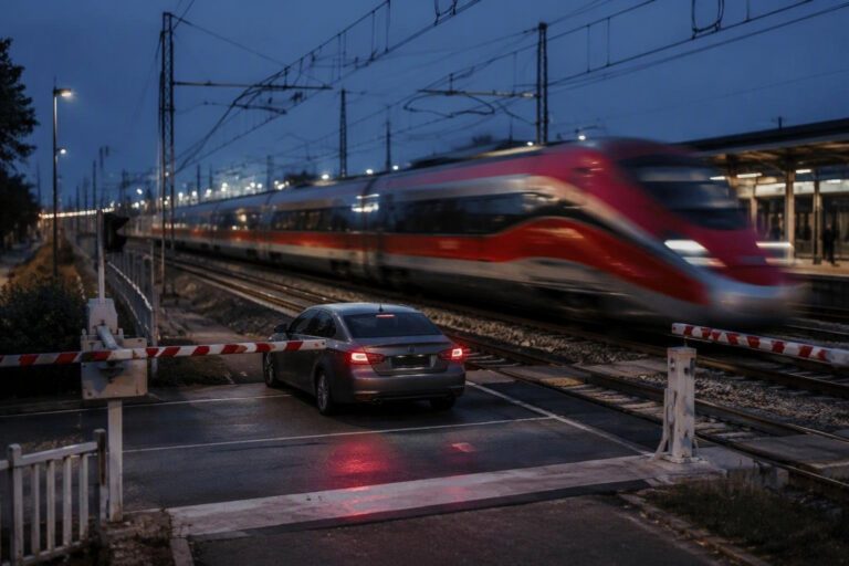 Automobilista blocca passaggio a livello a Nichelino, treni in ritardo