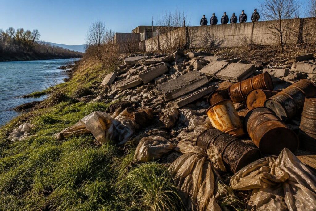 Rifiuti speciali e manufatti illegali sequestrati vicino al Po