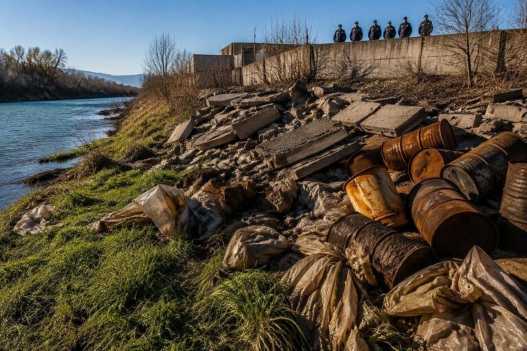 Rifiuti speciali e manufatti illegali sequestrati vicino al Po