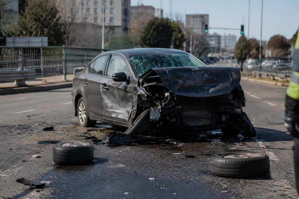 Tre veicoli si scontrano in via Rolando Perino, tre feriti