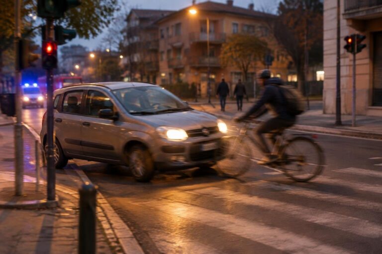 Bici e auto si scontrano a Rivarolo Canavese: ferito, indagini avviate