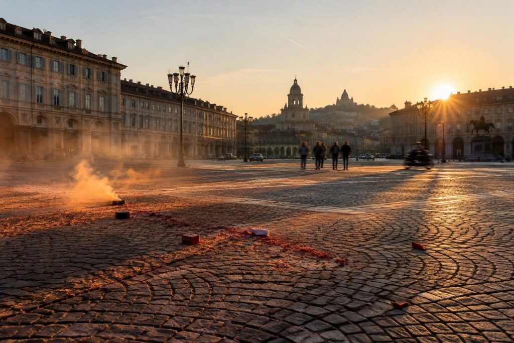 Fuochi d’artificio a mezzanotte in piazza Carlina: 9 minorenni