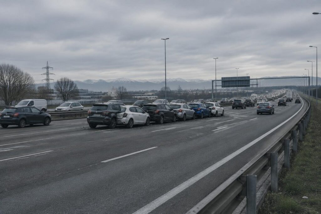 Incidente a catena tra Regina Margherita e Venaria, traffico bloccato