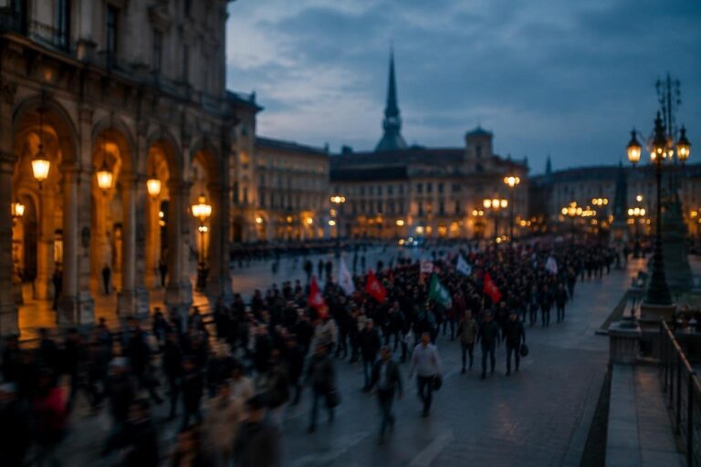 Manifestazione a Torino per il caro vita: richieste di abbassamento prezzi e affitti