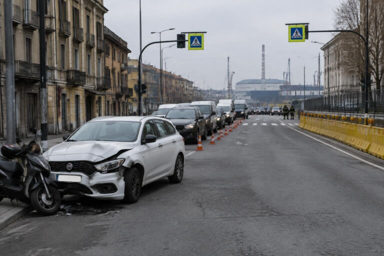 Sconosciuto di 62 anni senza assicurazione finisce al CTO dopo scontro a Moncalieri