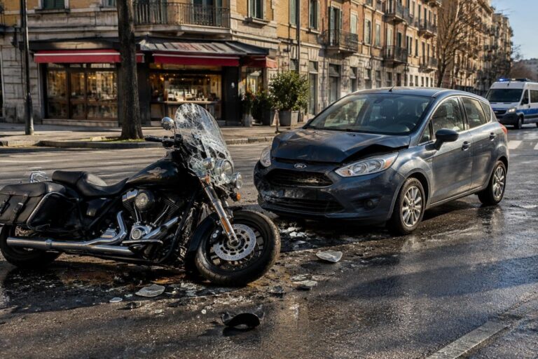 Scontro mortale tra Harley e Ford Fiesta sulla 59 a Castellamonte