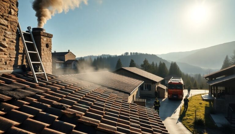 Canna fumaria in fiamme a Bordiana: soccorso rapido dei vigili del fuoco