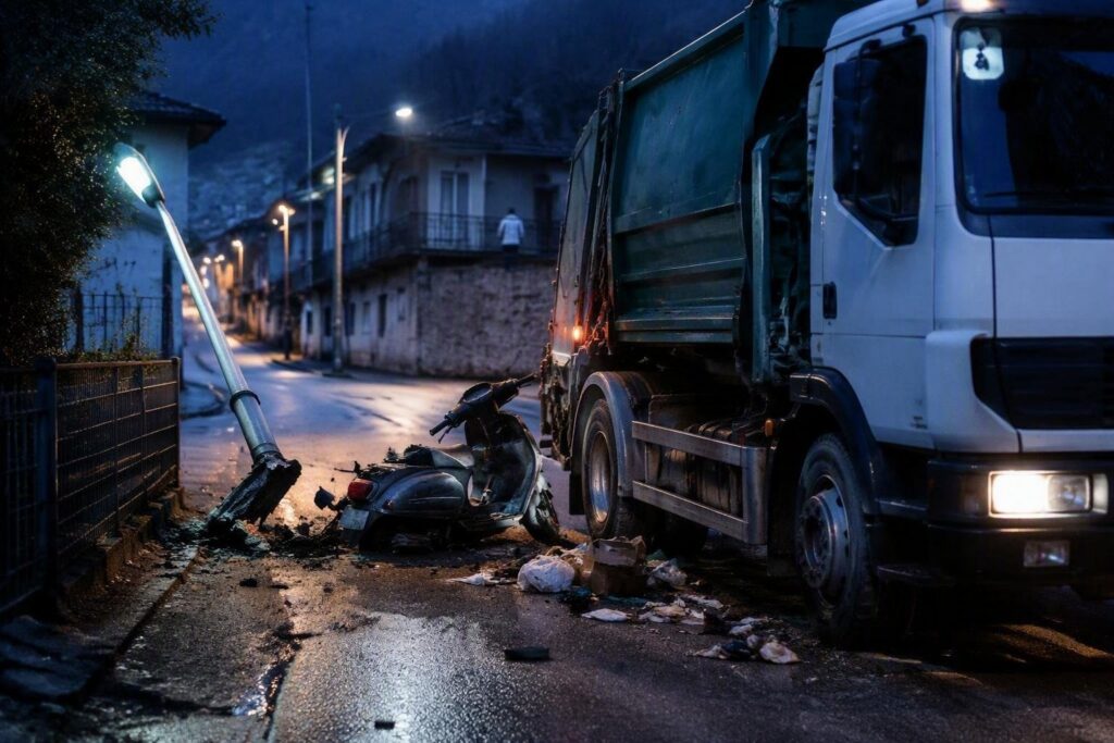 Incidente mortale a Villa Banale: scooter e mezzo rifiuti si scontrano