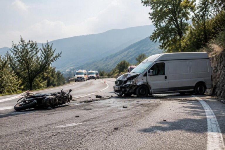 Incidente tra moto e furgone a Tenna: soccorsi e viabilità bloccata