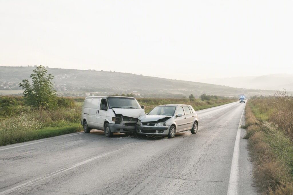 Incidente stradale a Macerata: due feriti in collisione tra furgone e auto