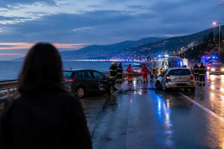 Collisione frontale sull’Aurelia a Imperia: 6 feriti, tra cui neonato