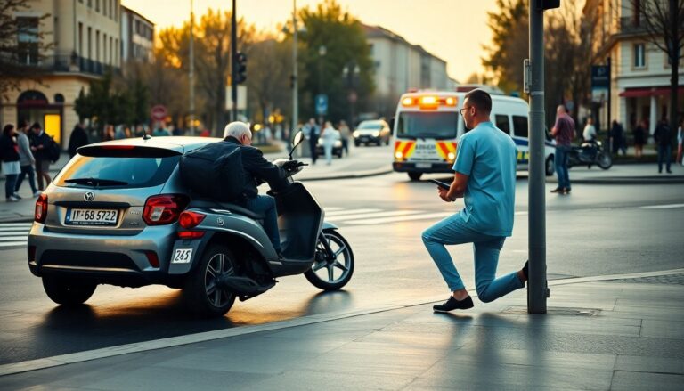 Tamponamento in scooter davanti al Giardino pubblico: soccorso da un infermiere
