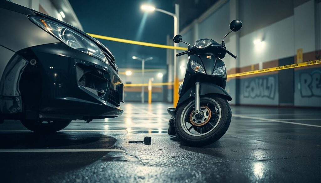 Incidente a Borgo San Sergio: scooter contro Mercedes vicino a Sushi amabile
