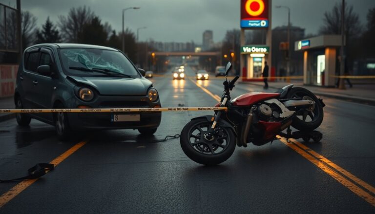 Incidente in via Oderzo a Prata: uomo in moto perde la vita dopo lo scontro con una Fiat Cubo