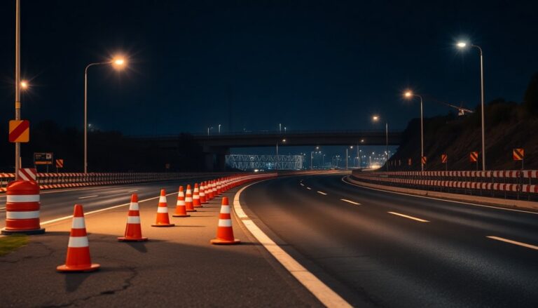 Interventi notturni sulla A4: pavimentazione e varo del nuovo cavalcavia