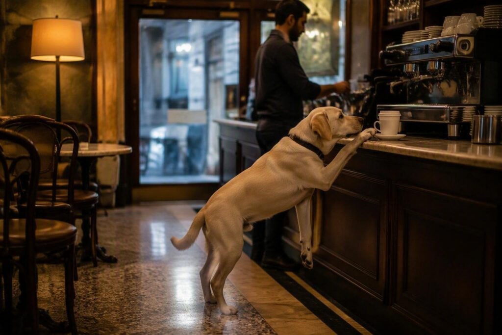 Jack, il cane di Trieste che ordina il cappuccino: la storia che ha conquistato il web