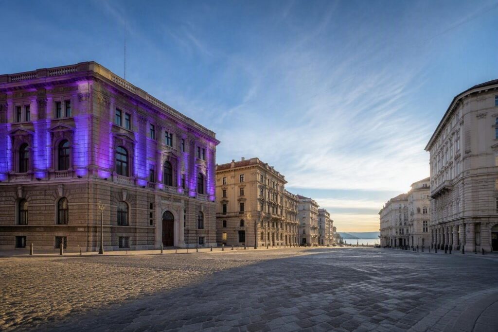 Facciata viola dei carabinieri di Trieste per giornata dell’Alzheimer
