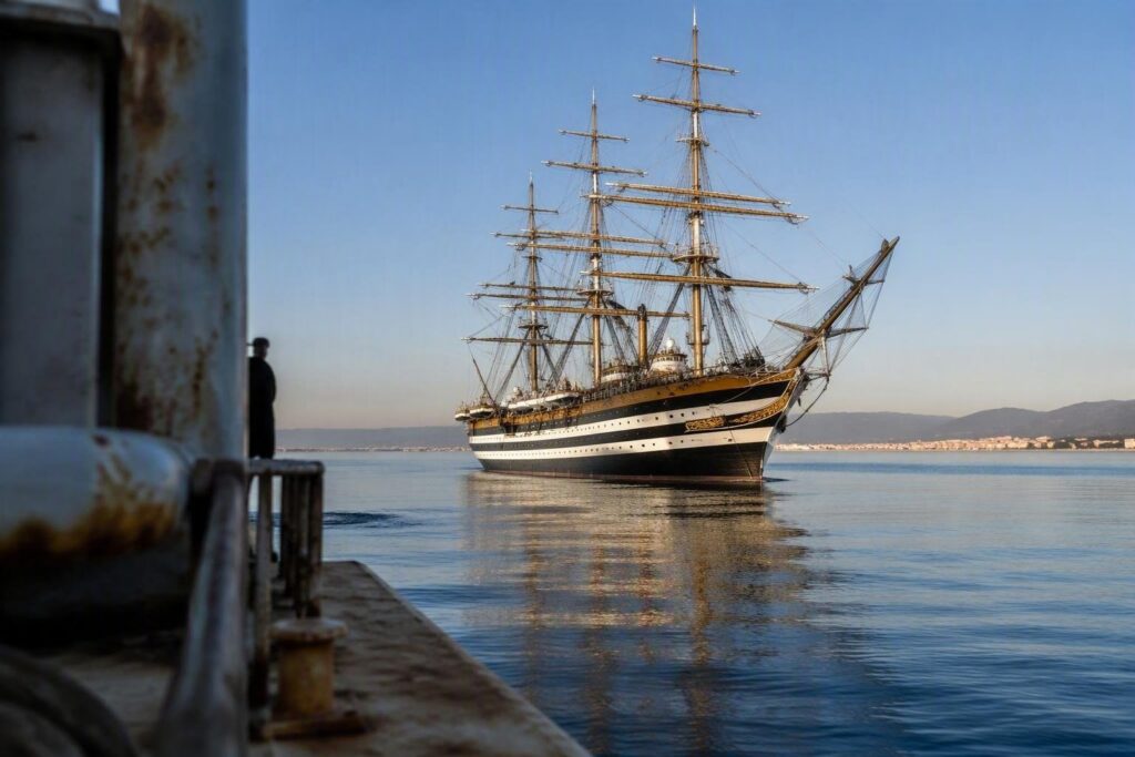 La nave scuola Amerigo Vespucci torna in Italia dopo il tour in Nord America